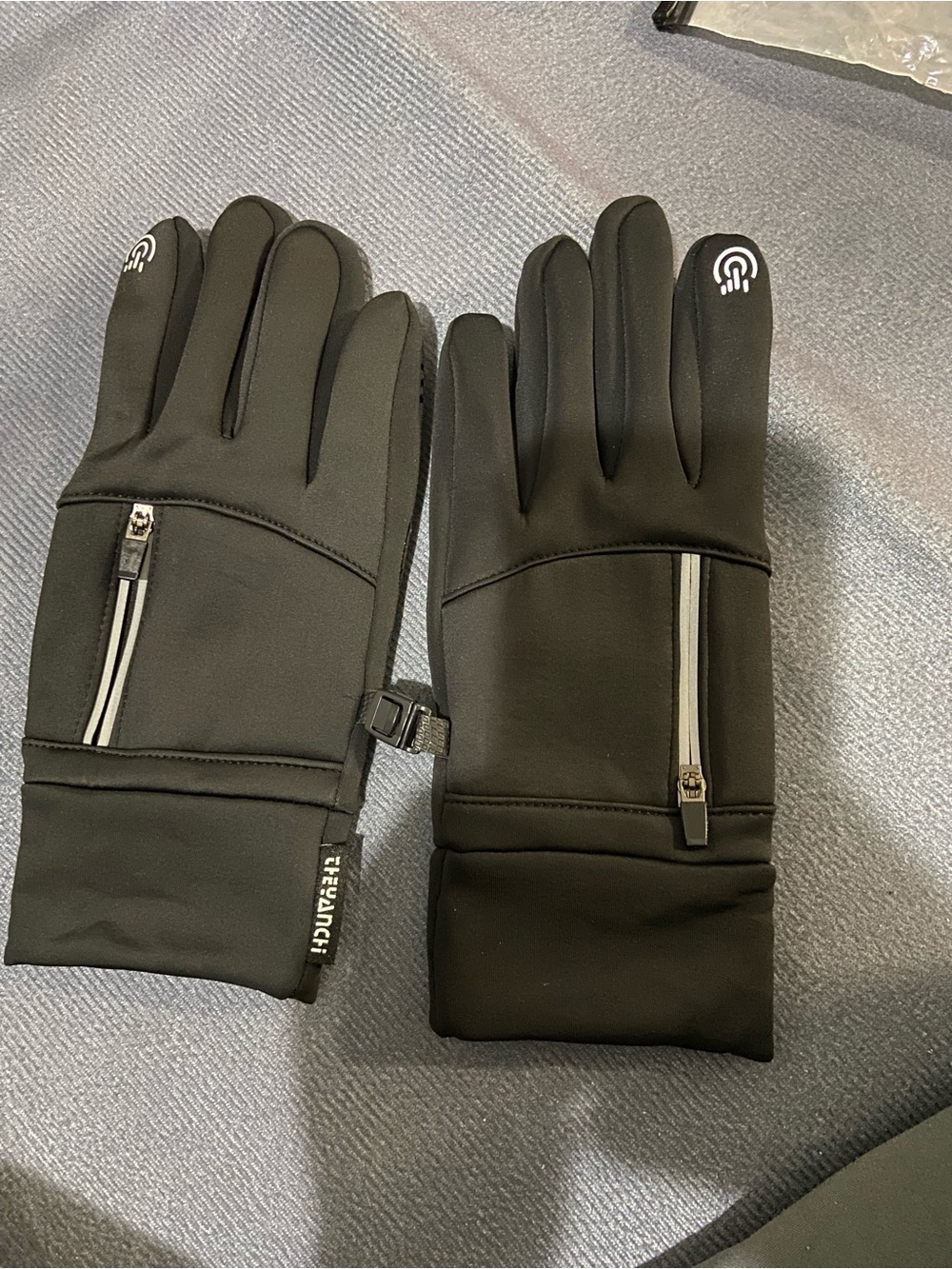Mens Womens Winter Warm Fur Lined Ski Gloves With Pockets Windproof Touchscreen